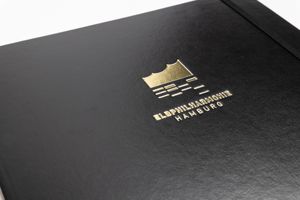 Product photo »Manuscript Note Book A4 Gold Elbphilharmonie«